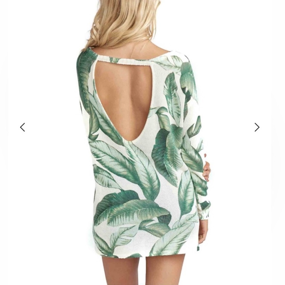 Show Me Your Mumu x REVOLVE Ryan Rene Reversible Sweater in Palmtini Knit - Picture 3 of 12